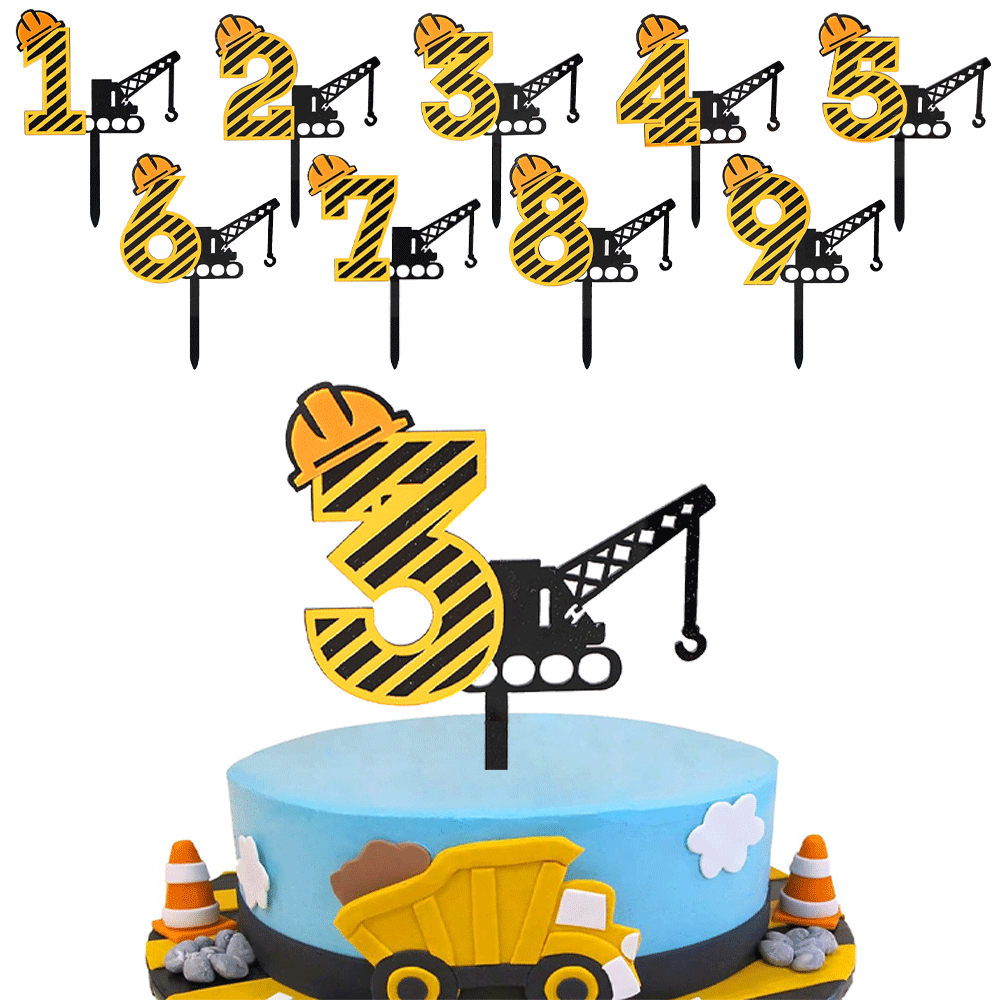 Heavy Equipment Excavator - Konstruksi Ekskavator Akrilik Puncak Kue Ulang