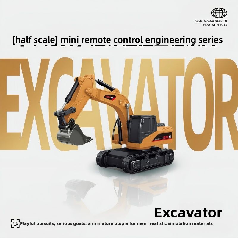 Set Mobil Rekayasa RC Logam 1: - Heavy Equipment Excavator ulasan dan harga