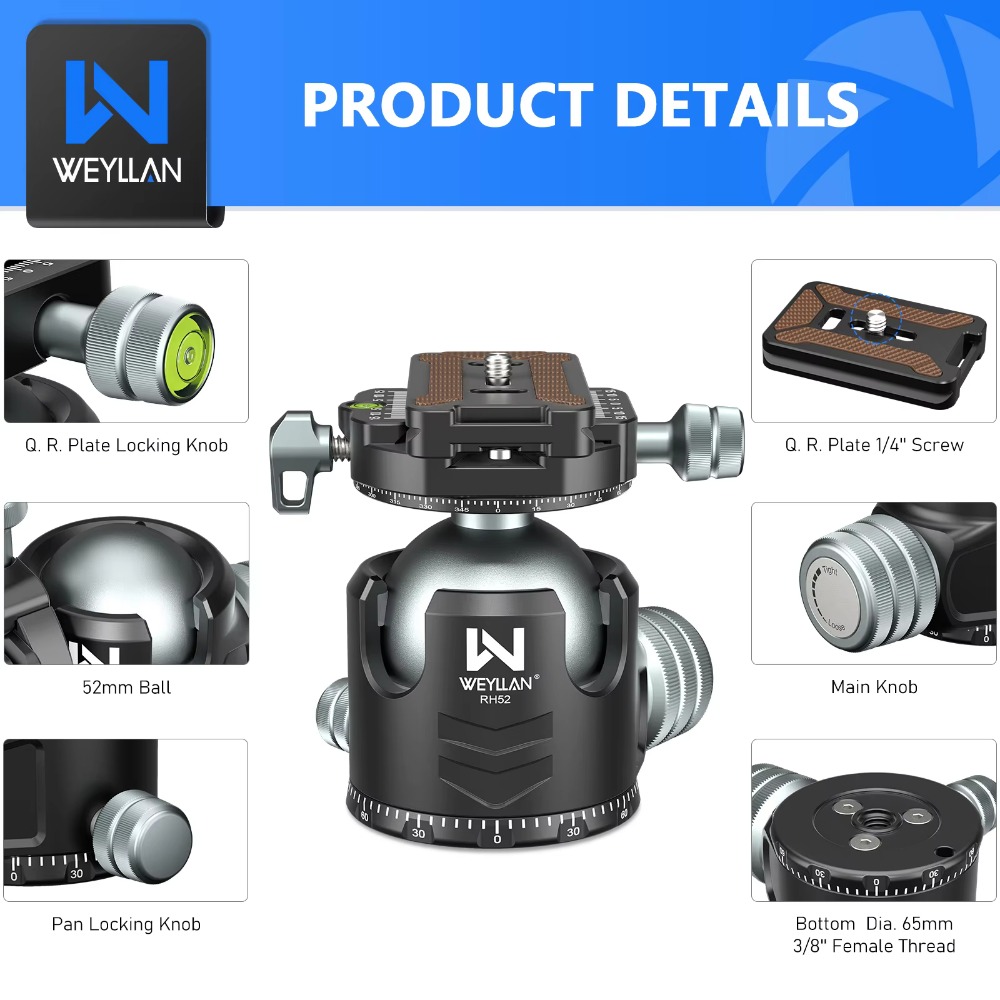 WEYLLAN RH52 kepala bola Panor - Heavy Equipment Video ulasan dan harga