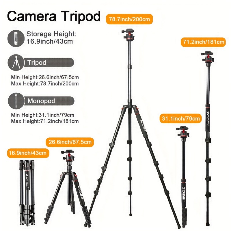 ZOMEI Tripod kamera aluminium  - Heavy Equipment Video ulasan dan harga