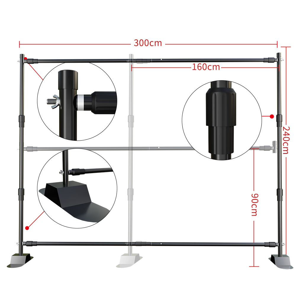 Stand Backdrop Serbaguna 2.4x3 - Heavy Equipment Video ulasan dan harga