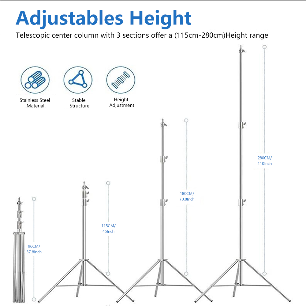 Statif Lampu Stainless Steel 2 - Heavy Equipment Video ulasan dan harga